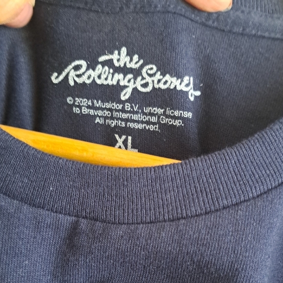 Rolling Stones Navy Blue Short Sleeve Tee Iconic Design - Picture 3 of 6